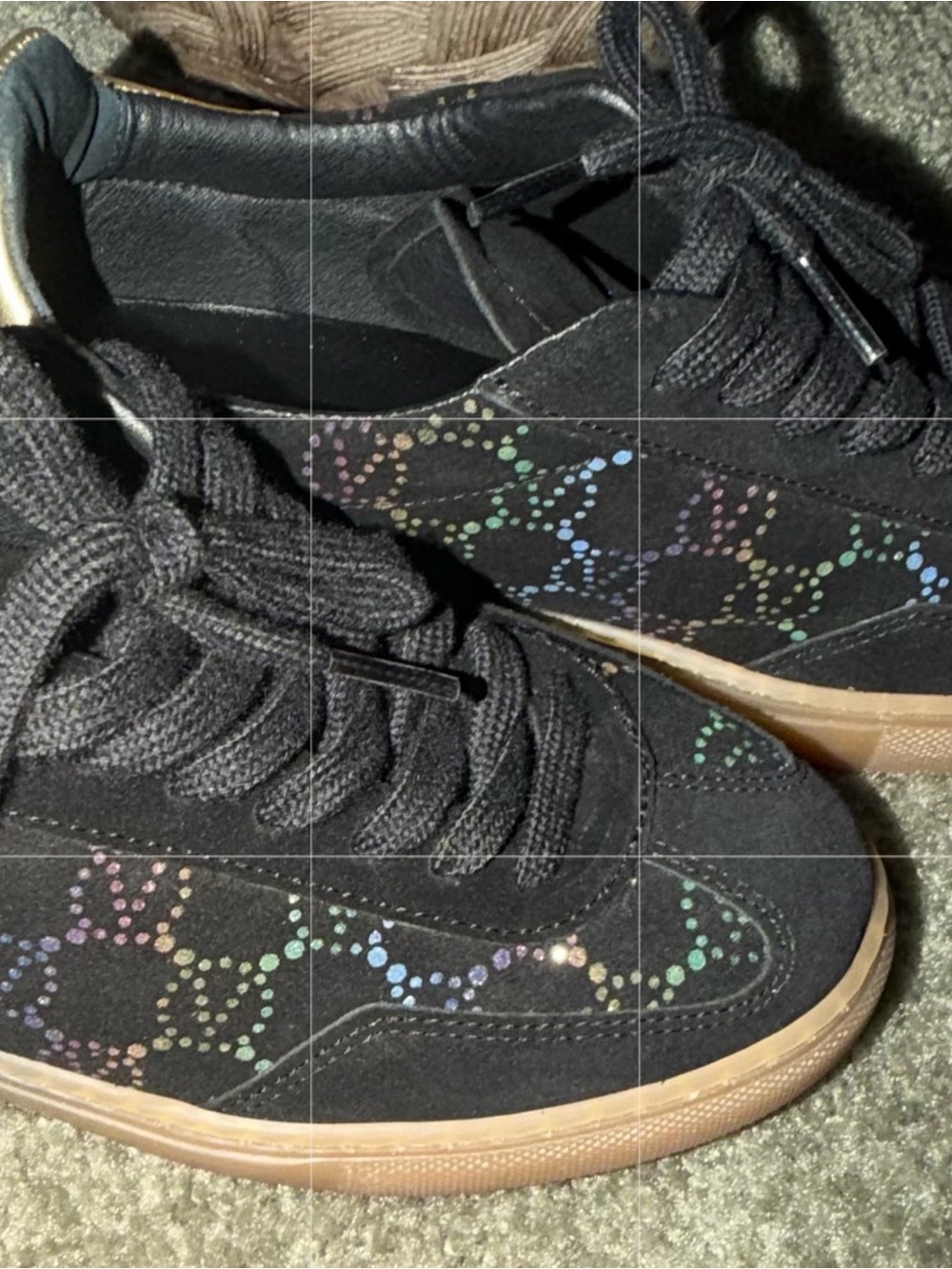 Valentino Black Low-Top Sneakers with Gum Sole